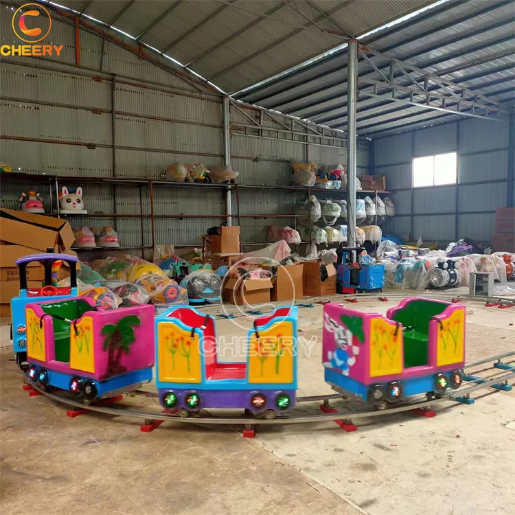Amusement park plaza shopping mall kids riding mini electric track train rides