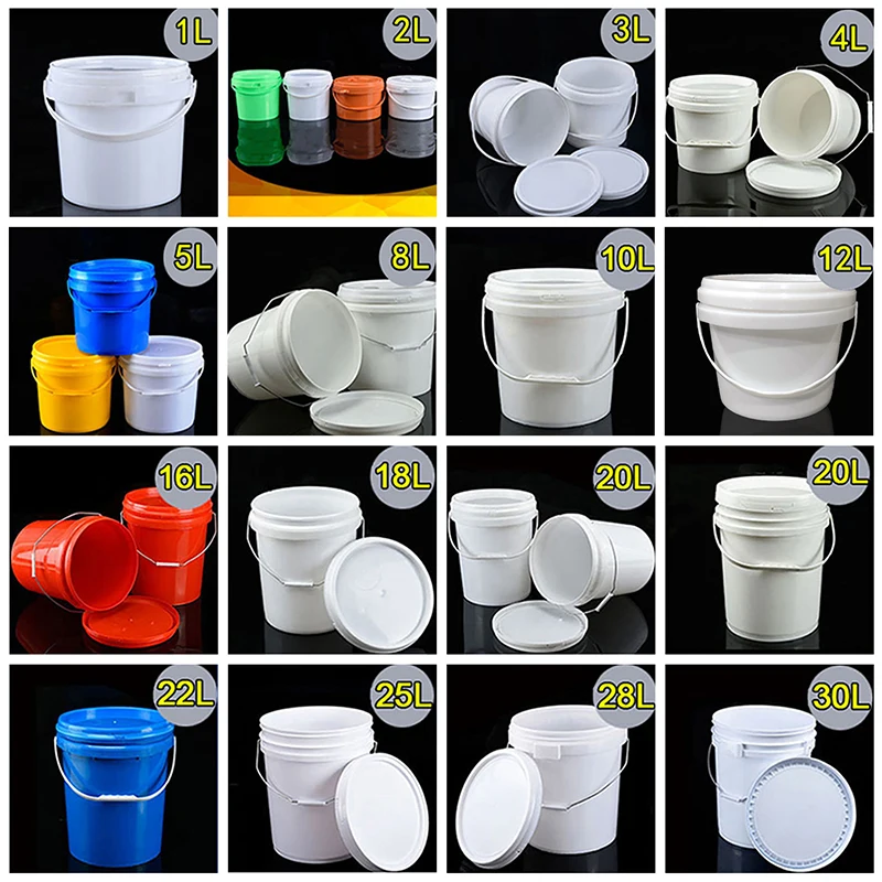 Factory Price 0.15L To 28L Transparent Food Grade Plastic Pp Buckets Barrel Plastic Pail With Lids Handle