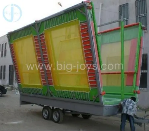 Moveable Trampoline Park   Folding Trampoline with Trailer for Sale