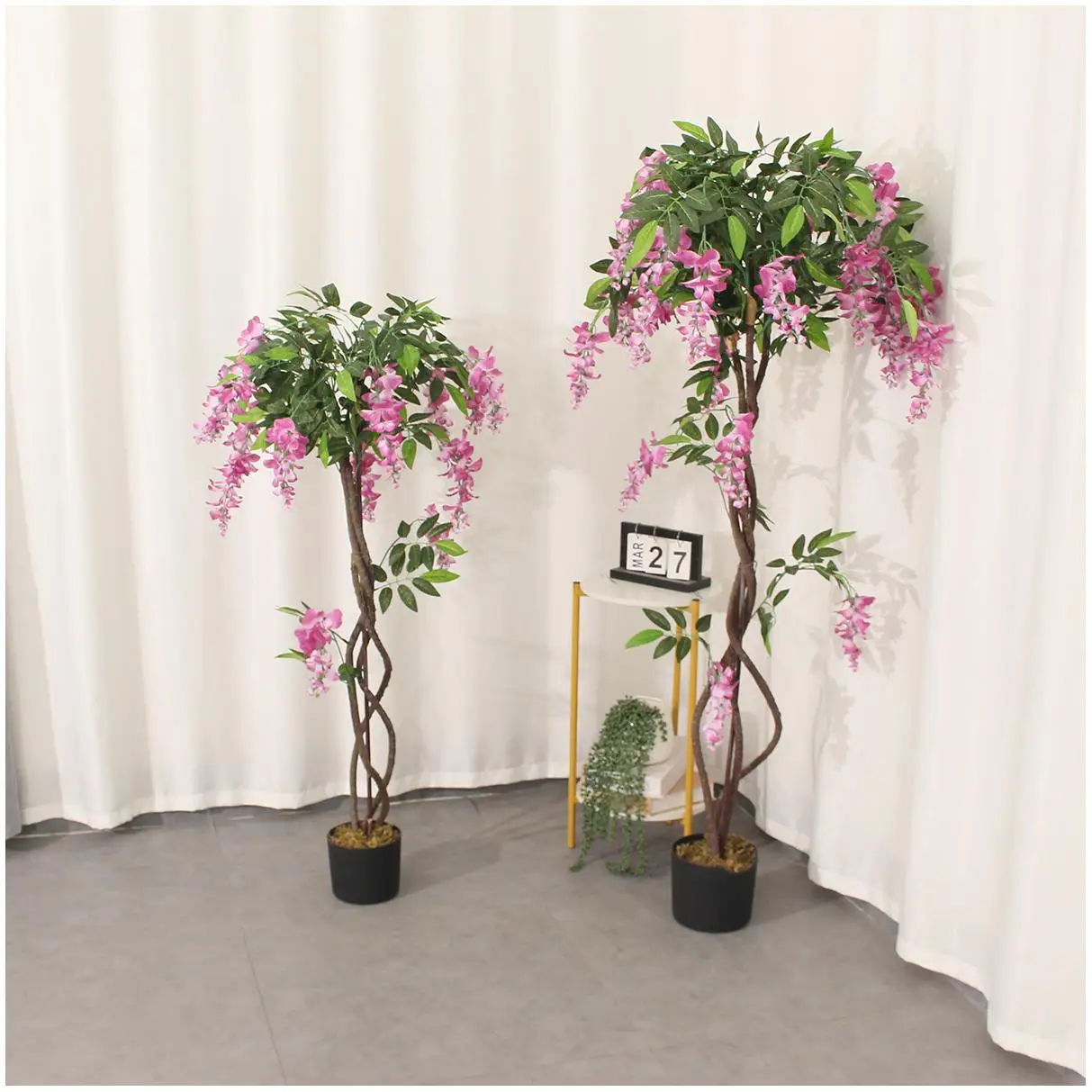 Artificial Plants White Large Top Selling Latest Green Decor Cherry 2024 Leaves Artificial Bromeliads Flowers