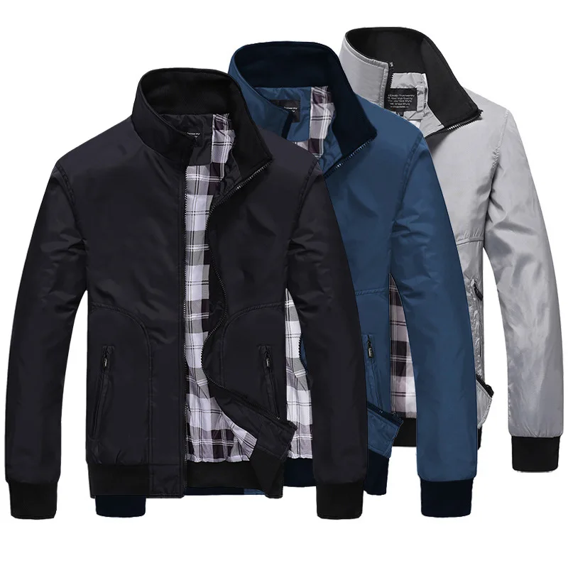 2023 Wholesale Casual Custom Spring Autumn Biker Work Men Spring Jackets Casual Plus Size Big Outdoor Jackets for men