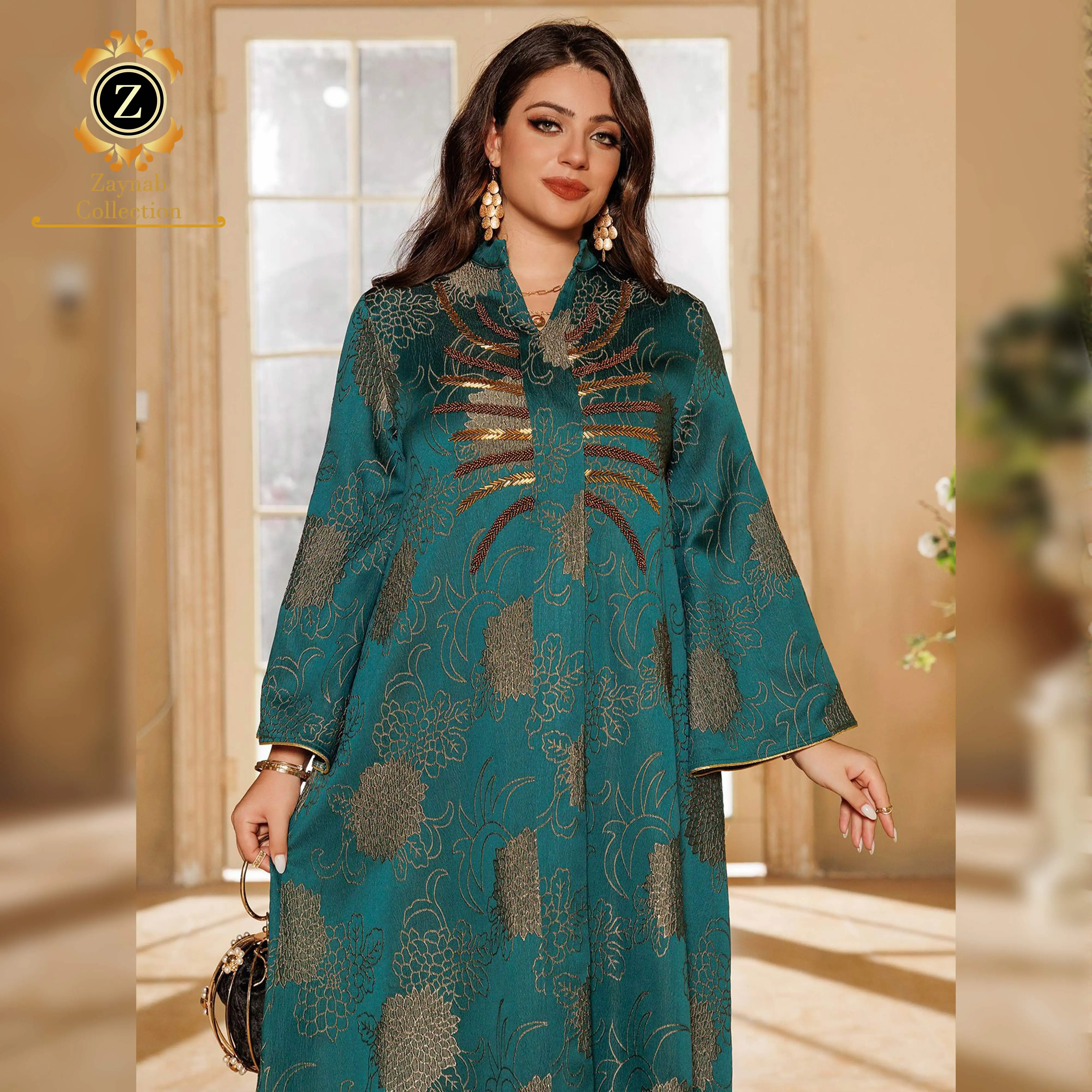 Zaynab Oem/Odm Abaya Dresses Women Muslim Dresses Islamic Clothing Abaya Islamic Clothing Silk Muslim Dress Abaya