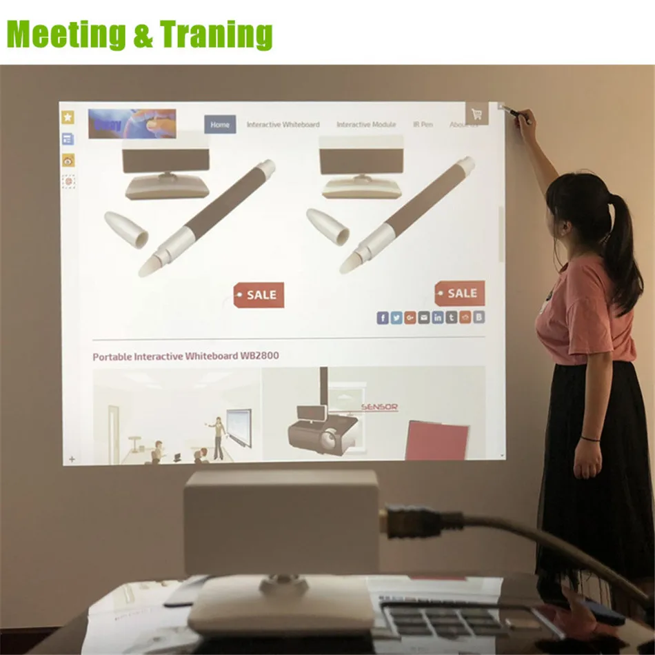 IR touch board Interactive White board Multi  points Virtual Touch Screen  Electronic Board education equipment with IR Pen