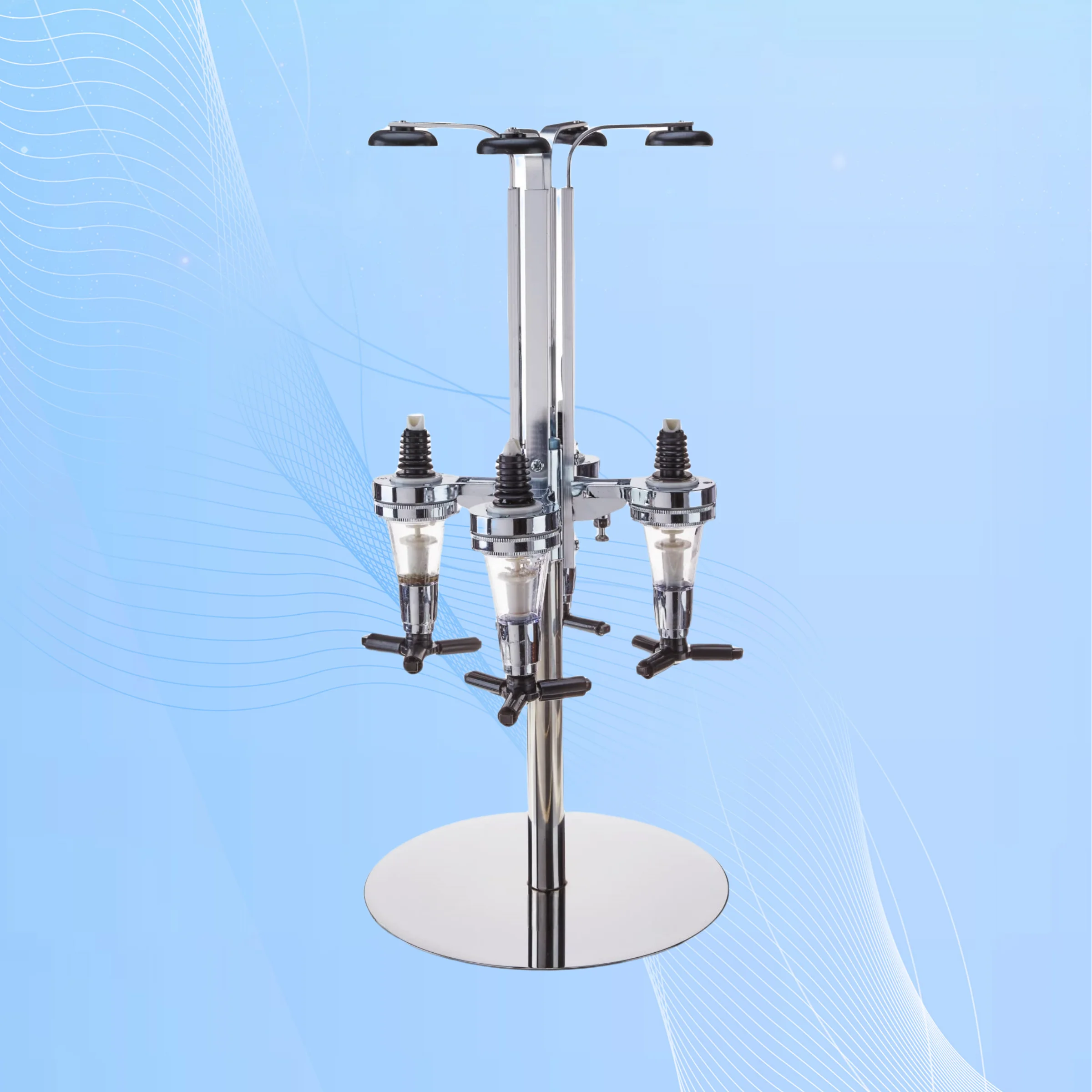 4 /6 Bottles Hanging Rotating Mounted Spirit Drink Dispenser Bar Shot Measure Liquor Dispenser Drinks Wine Bar Pourer Rack