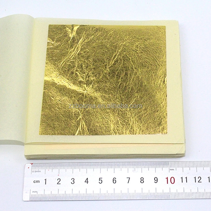 24k Real Gold Sheet Leaf for Decoration 24 Karat Gold Leaf for Moisturizing Skin Care Edible Gold Foil Sheets