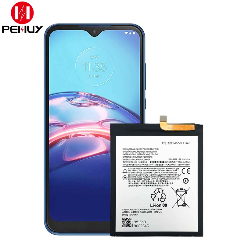 LC40 3550mAh lithium ion digital mobile phone  batteries aaa for Moto E7 battery