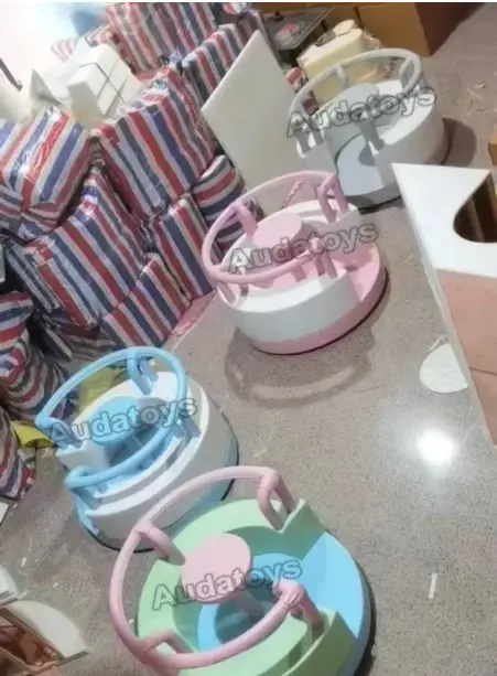 Commercial Pastel Kids Indoor Playground Soft Play Merry Go Round Rental