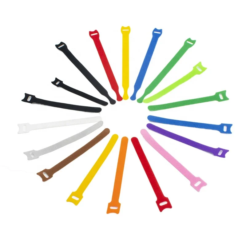 Adjustable Nylon Hook and Loop Strap Cable Tie For Computer, Network Wire