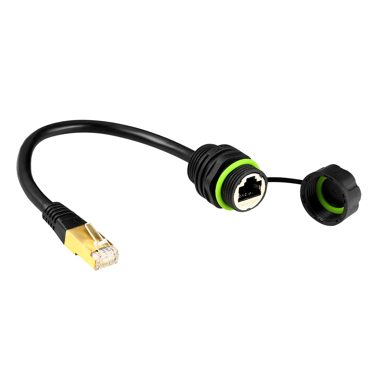 IP67 IP68 Ethernet Панель Крепление водонепроницаемый RJ45 папа-женщина CAT6 STP сетевой кабель Разъем