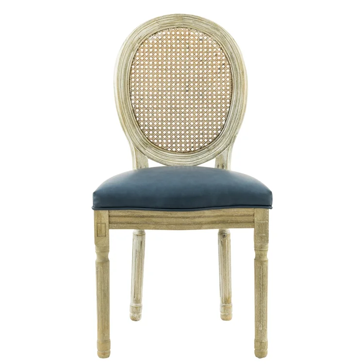 Классическое Античное винтажное французское мягкое тканевое деревянное дизайнерское открытое кресло с кожаной спинкой из ротанга обеденное кресло Louis