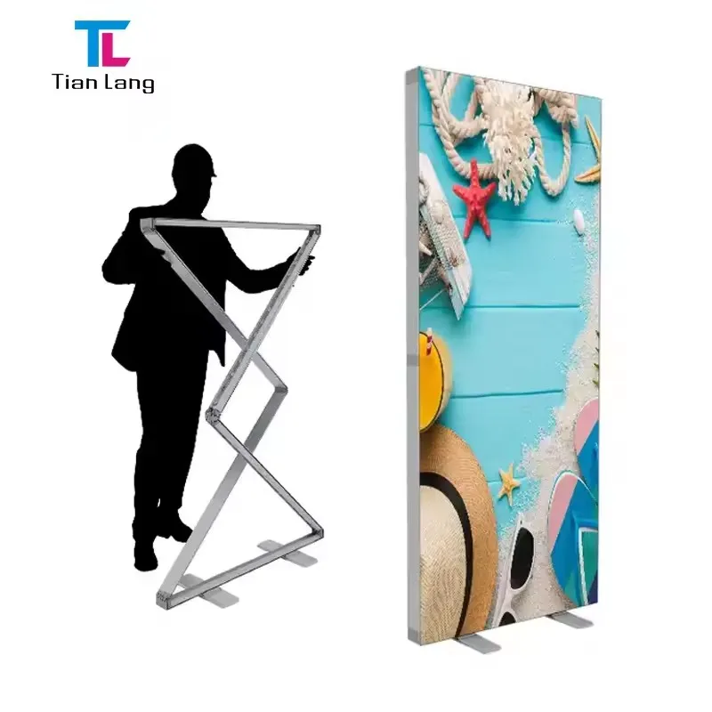 light box10s Assembly Folding Tool Free Seg Double Sided Fabric Led Display Advertising Banner led menu light box