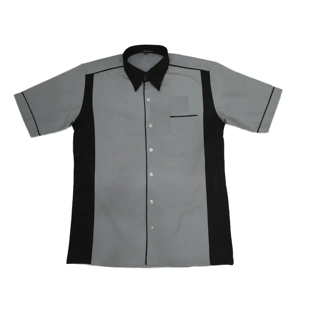 Customized Professional Cotton Work Wear Uniform Shirts Unique Design with Long Sleeves Embroidered Logo Pocket Industrial Use
