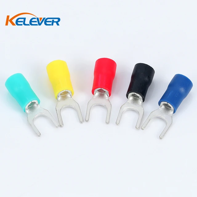 SV series copper fork insulation spade terminal u type cable lug