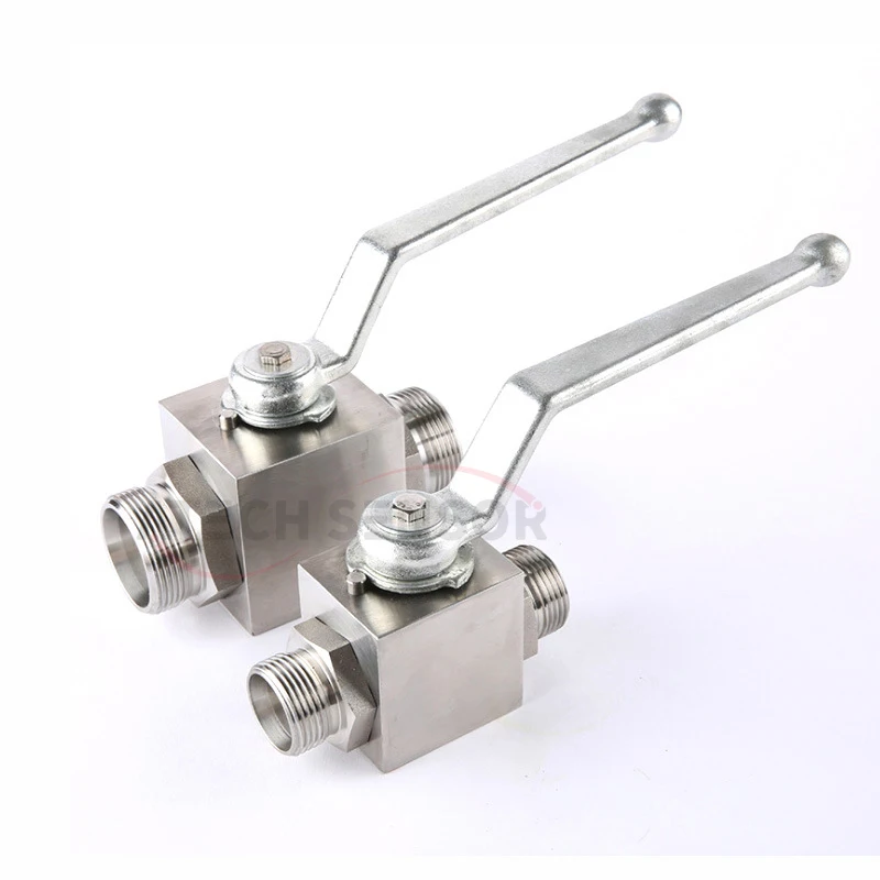 Manual Ball Valve External Thread High Pressure Stainless Steel Hydraulic