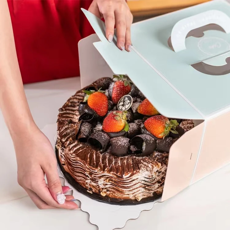 White In Bulk Transparent Plastic Box For Small Round Cake Boxes