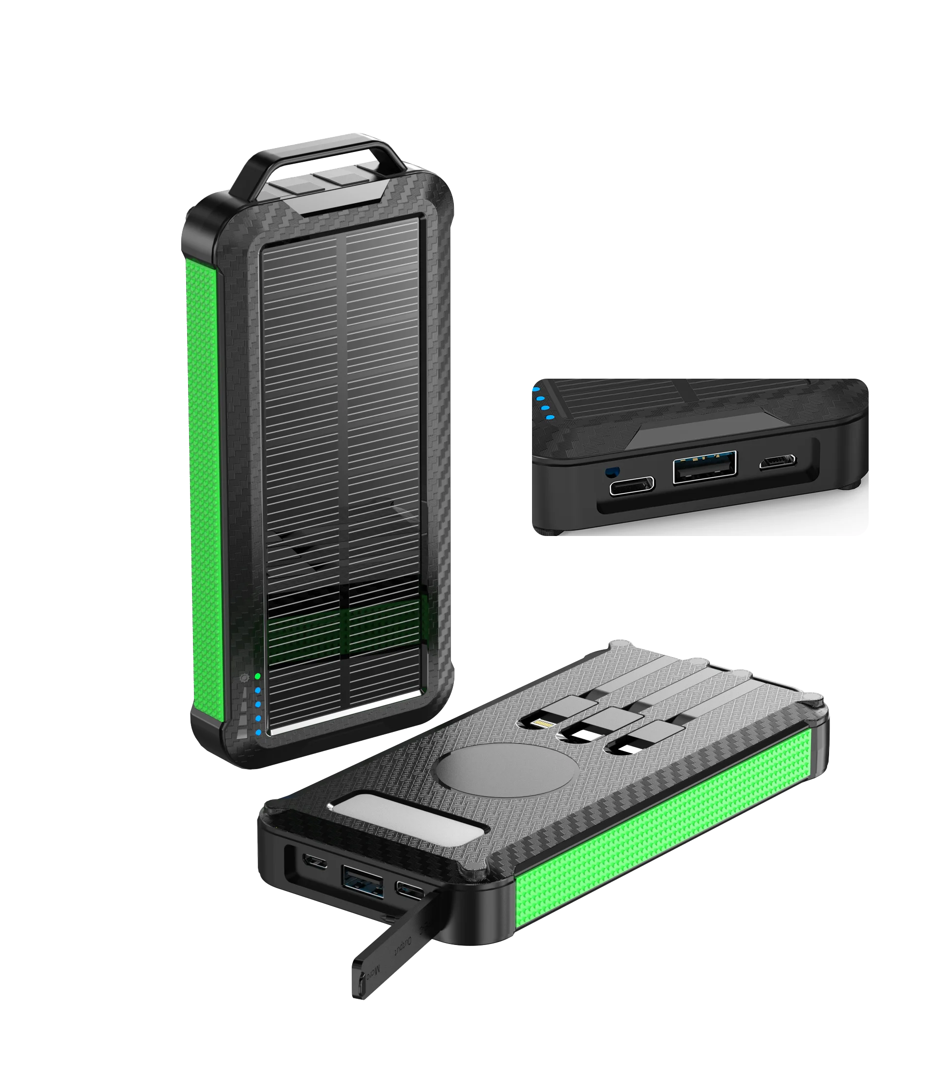 Встроенный кабель Быстрая быстрая зарядка 10000 мАч Power Banks мобильный телефон Портативный Powerbank зарядное устройство Мини Bank с двумя светодиодами