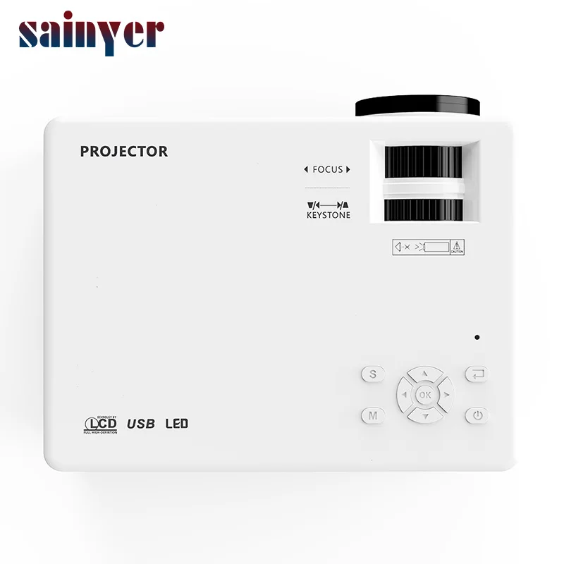 Sainyer Portable Support 4K Full HD 1080p Home Theater 300 ANSI Lumens LED WIFI Projector
