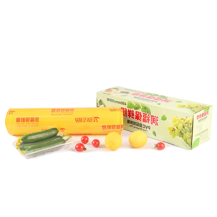 RUNFU Factory Supply 1000m Jumbo Roll Plastic PVC Food Packaging Film