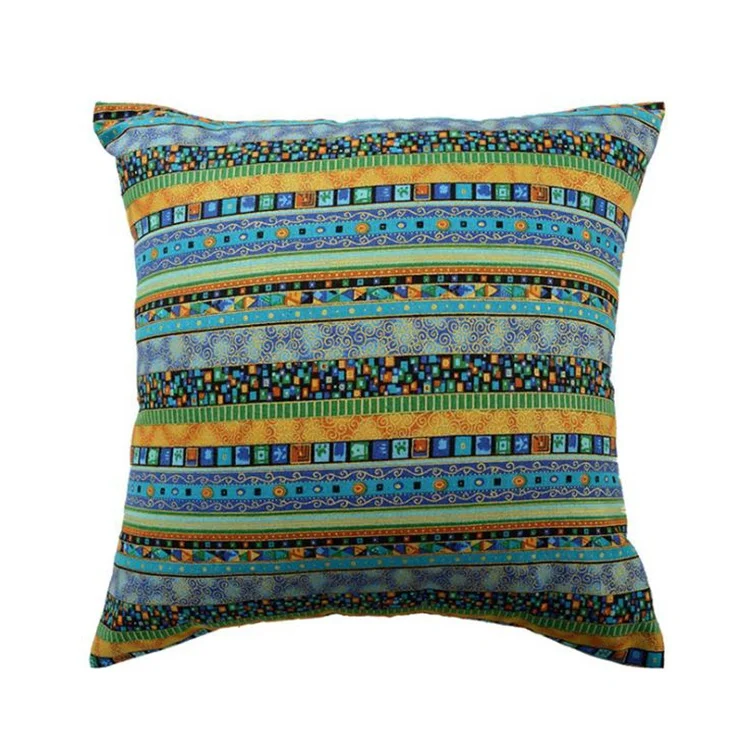Exotic Bohemian Style Stripes Small Fresh Sofa Cotton And Linen Pillow Case Cushion Cover 30x50 cm Wholesale Bulk Customized