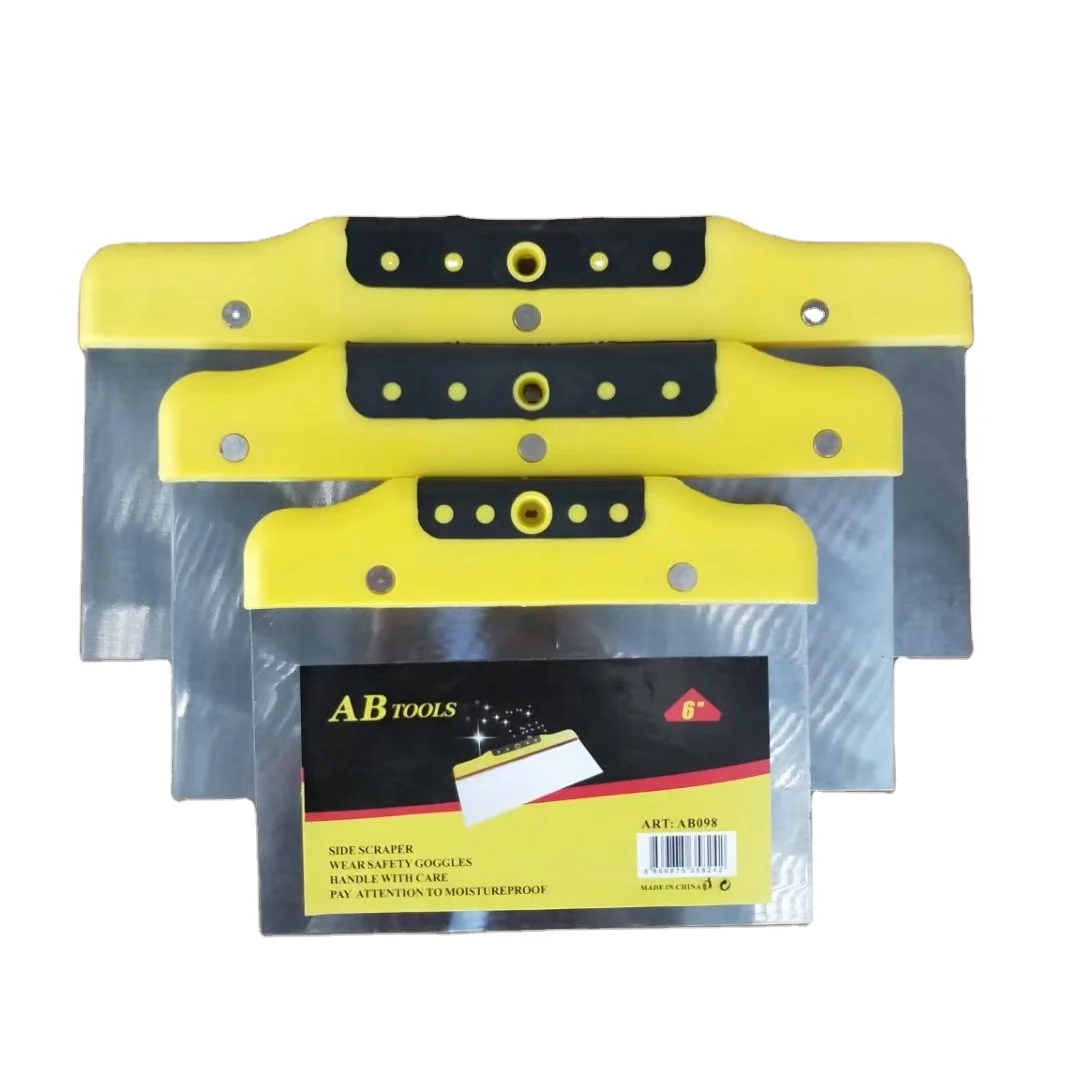 
 Заводская цена качественный пластиковый ручной стальной нож для шпатлевки квадратной формы скребок для краски  
