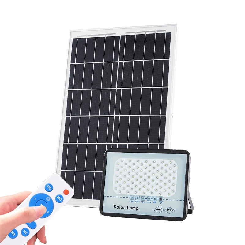 Solar LED Flood Light 50W 100W 200W 300W High Quality Ip66 Waterproof System Solar Lamp With Remote Control