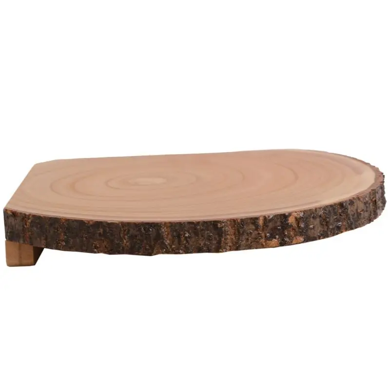 Live Edge Corner Shelves Corner Floating Shelf Solid Wood Slices with Bark Decorations Style Wall Mount Display Shelf