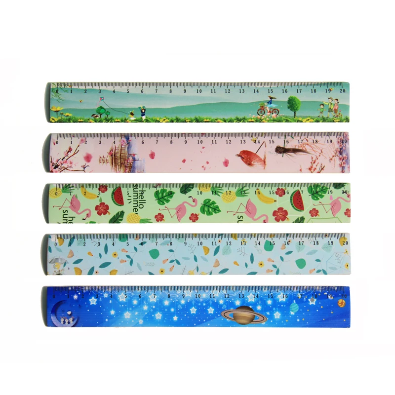 Uv Color Printing Ruler Student Wooden Ruler
