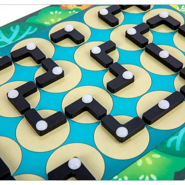 Wooden Math Block Children Adult Interactive Desktop Balance Ball Hand Crank Track Bead Maze Puzzle Educational game