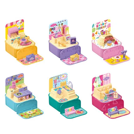 2024 New Kids Pretend Play House Game Toys 4 Style Plastic Fun Charm World Handbag Blind Box Set Toys For Children Gift