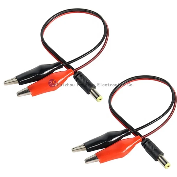 Crocodile Clip Copper Battery Testing Clip Battery Extension Test Cable Jumper Cable Adapter Charger Cord Plug
