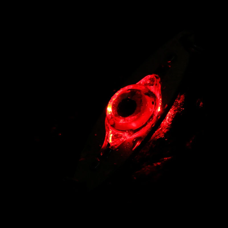 WeiHeMetal Eye Shape LED Lure Light Fishing Squid Fluorescent Flash Lamp Attracting Fish Bass Spoon Underwater Fishing Accessory