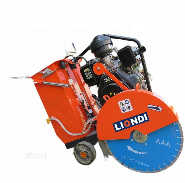 Hand-held concrete cutting saw