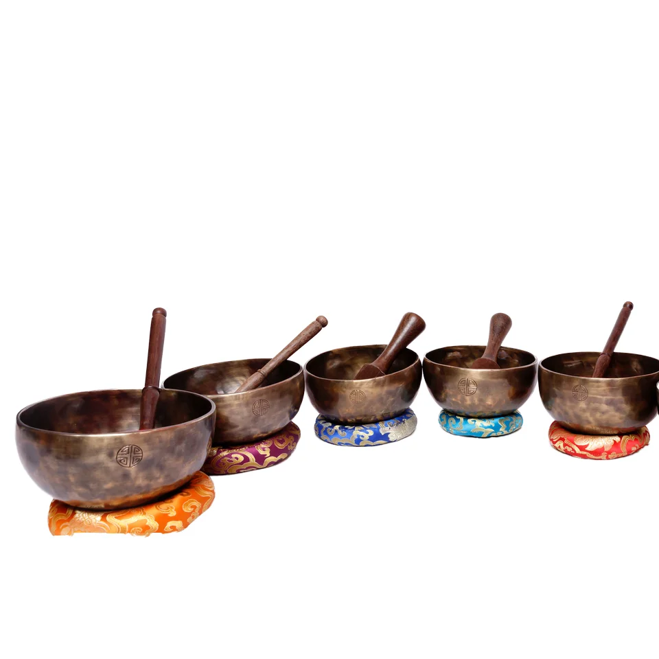 Top Selling Product Tibetan Singing Bowl Set-Meditation Sound Bowls Metal Crafts Tibetan Yoga Meditation Singing Bowl