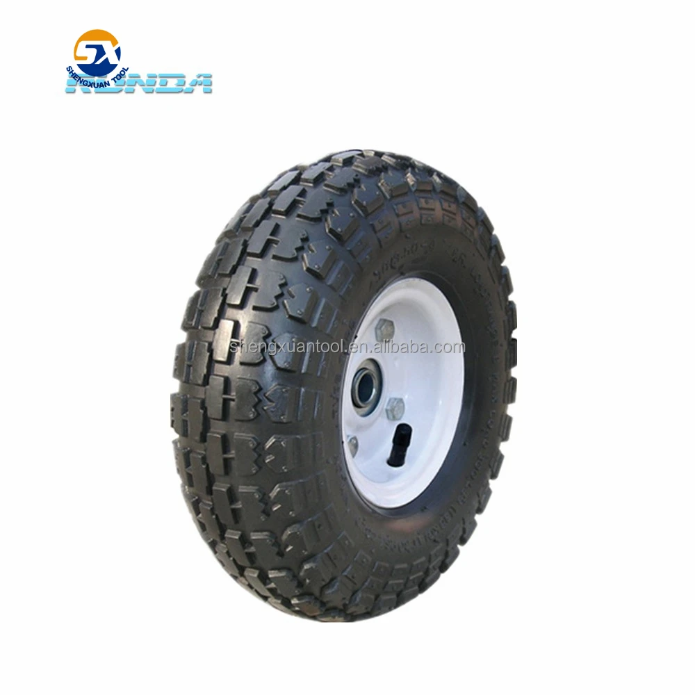 Heavy duty hand trolley wheels , off road steel rim wheels