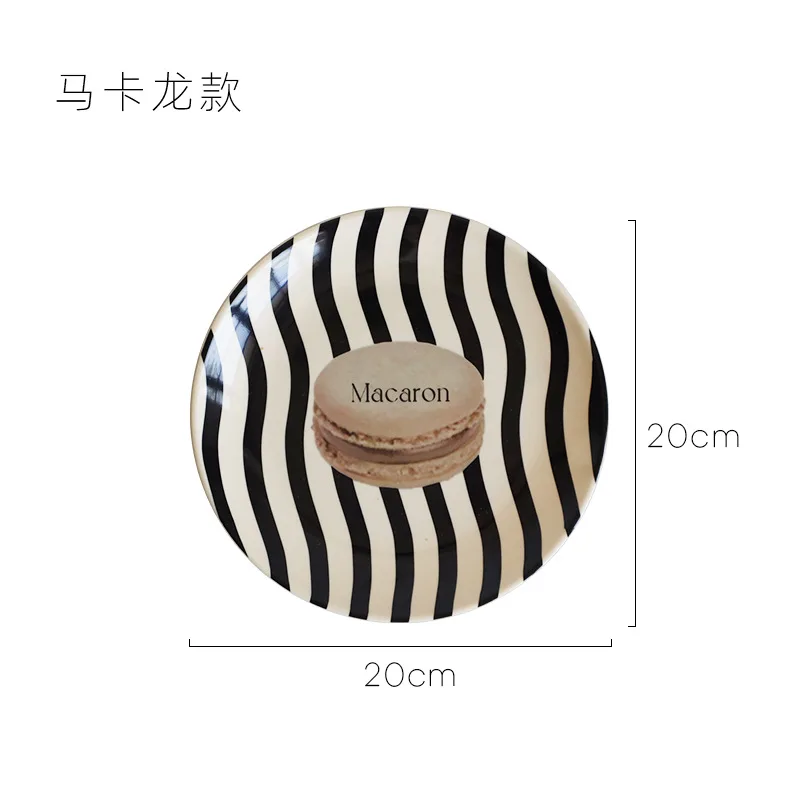 ins style round macaron color type melamine tray Fruit Cup tray bread plate dim sum plate dinner plate storage tray