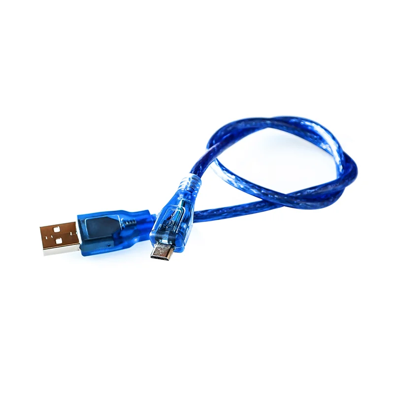 RDS Electronics- USB 2.0 printer cable USB blue data cable 30cm Micro USB cable