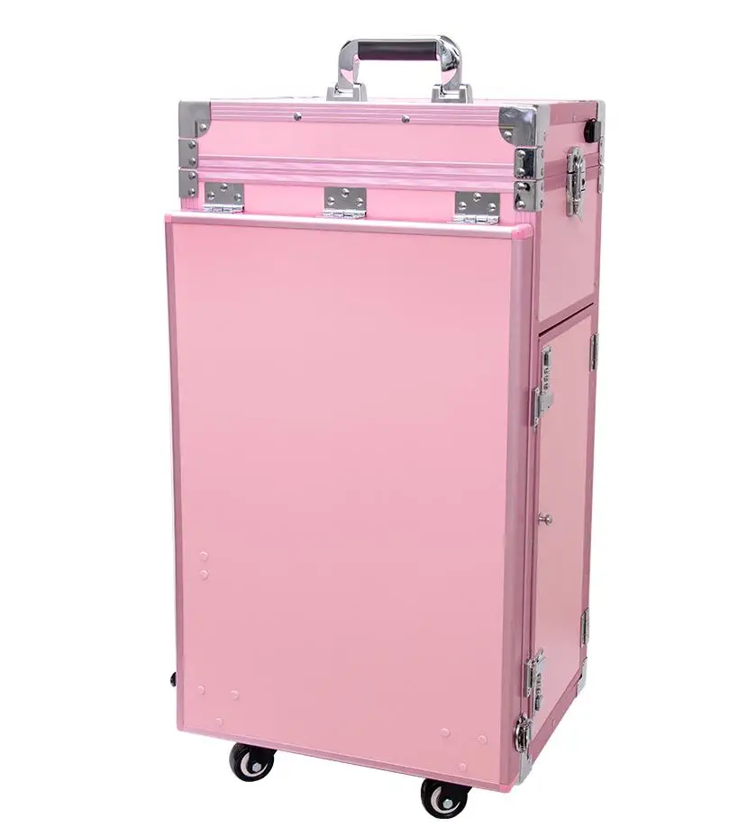 Multi Functional Salon Manicure Table Nail Table Pink Metal Customized PVC Logo Style Furniture Cosmetics Color Material Origin