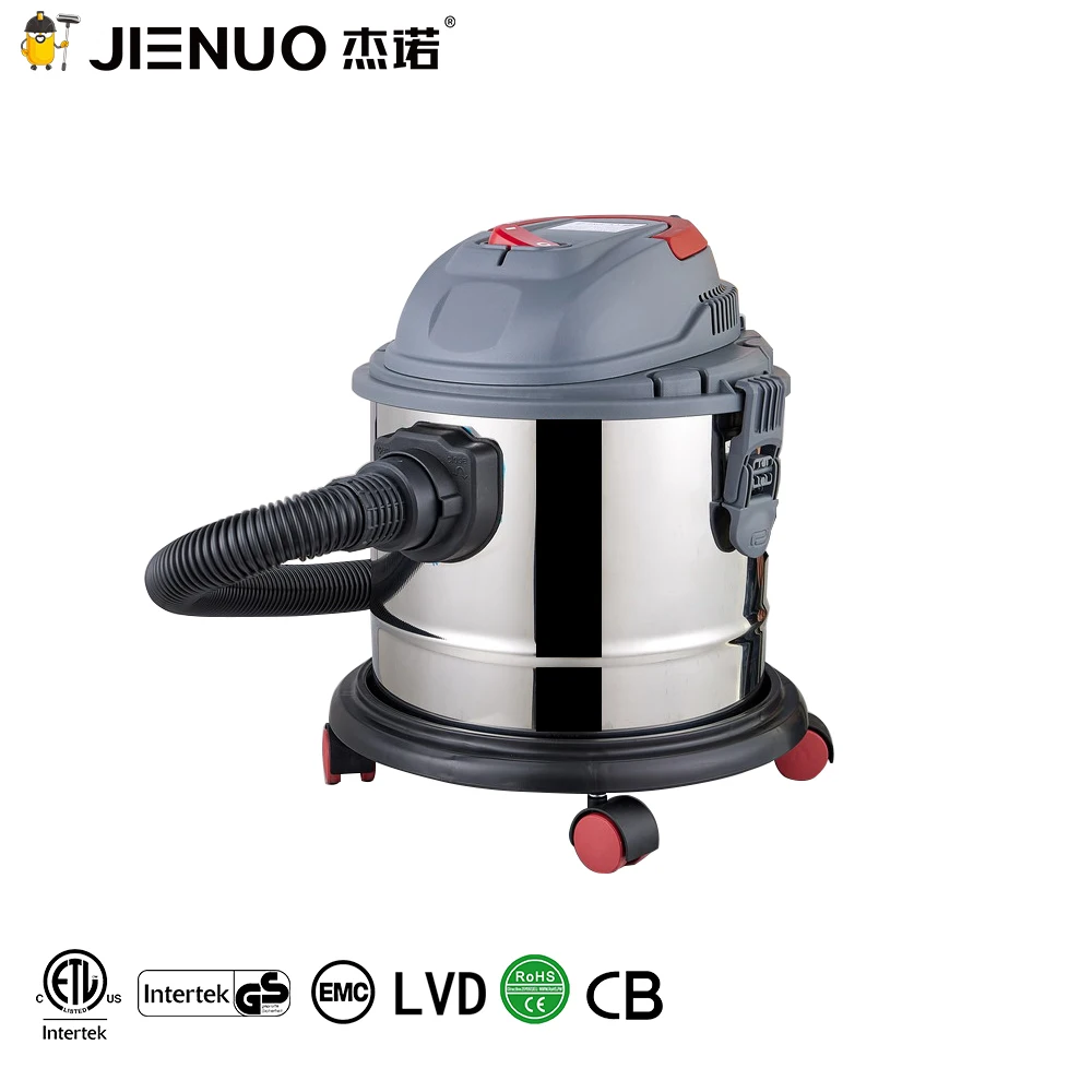 JIENUO Wet & Dry Industrial Vacuum Cleaner 15L Stainless Steel Tank Workshop VAC with Blower Garage & Workshop JN302-15L