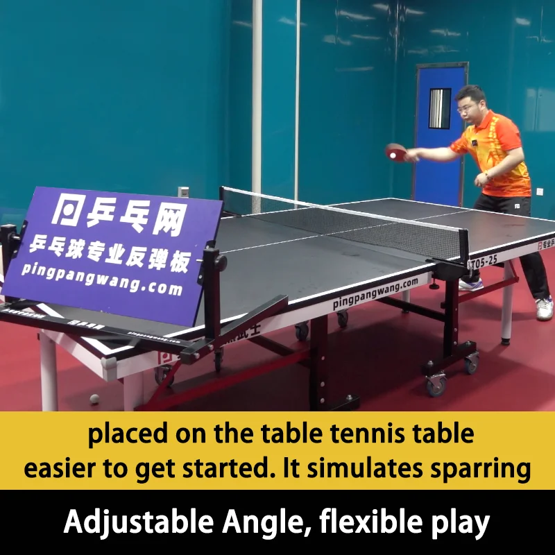 pingpangwang Table Tennis Tabletop type rebound boar Training Board Pingpong Training Springboard Equipment Rubber Customization