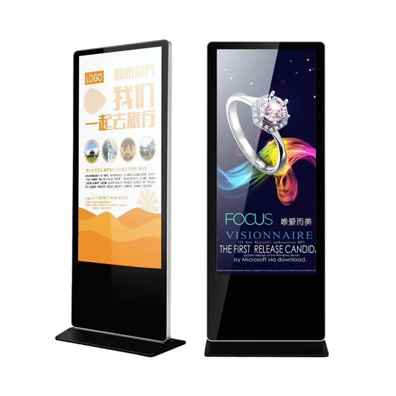 INGSCREEN Ultra Thin Design Android 5.1 1GB+8GB 2k/4k Full Hd Floor Standing Lcd Advertising Display Monitor Advertising Players