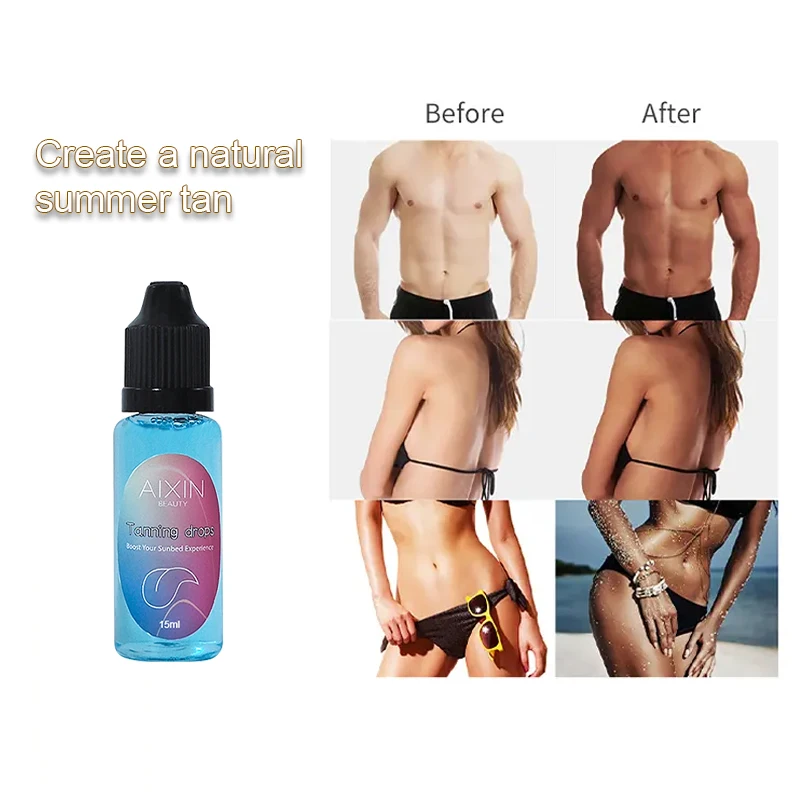 Aixin Tanning Drops Private Label Extreme Intensive Tanning Sunless Self Tanning Drops