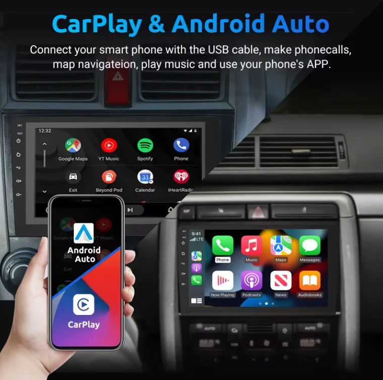 car accessories 2025 best seller car stereo with dvd player 10 7 inch android car radio