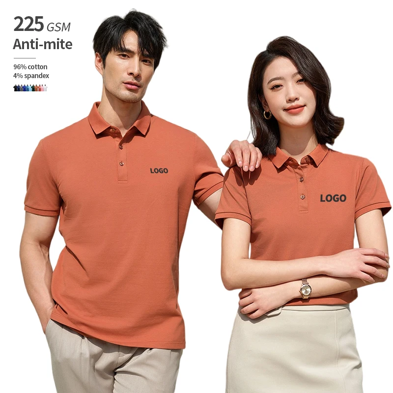 5A antibacterial Anti-odor Anti-mite breathable cotton polo t-shirt for men