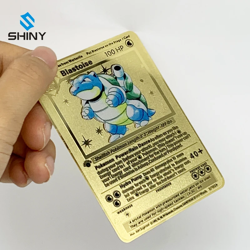  RTS 1-е издание Charizard blastise Venusaur Vmax Золотистый металлический Покемон базовый набор Торговые игровые