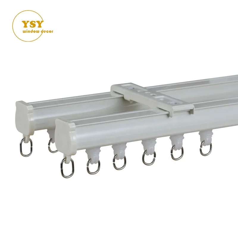High Quality Smoothy Hanging Drapery Railing Rod Track Gliders System Curtain Rails Aluminum