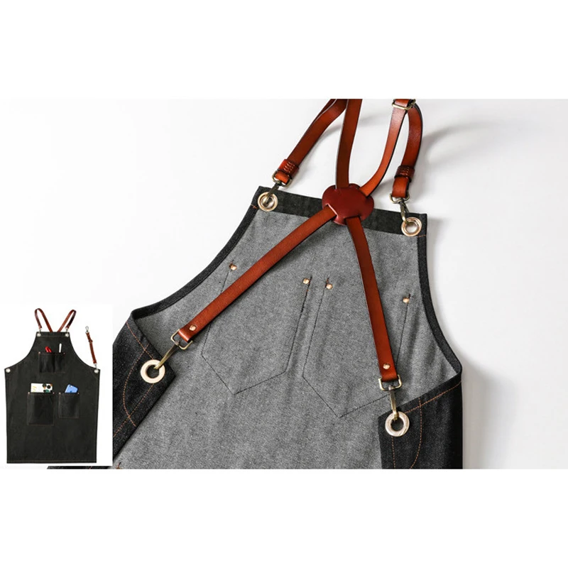 cleaning tools Kitchen Apron For Restaurants custom logo Barista Chef Uniform Work Bar Cafes Shop Grill kitchen Restaurant Apron