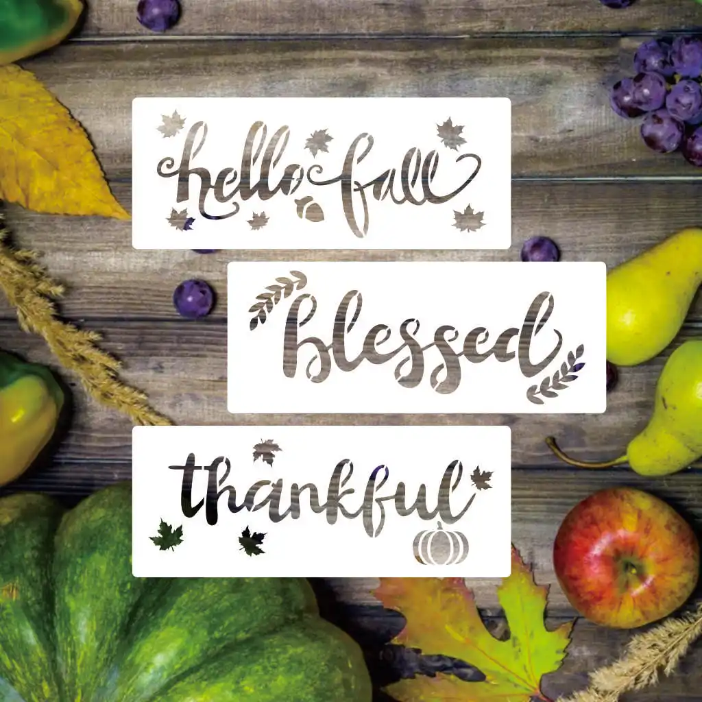 Reusable Welcome Sign Letter stencil painting on Wood Custom Decor Plastic Stencil