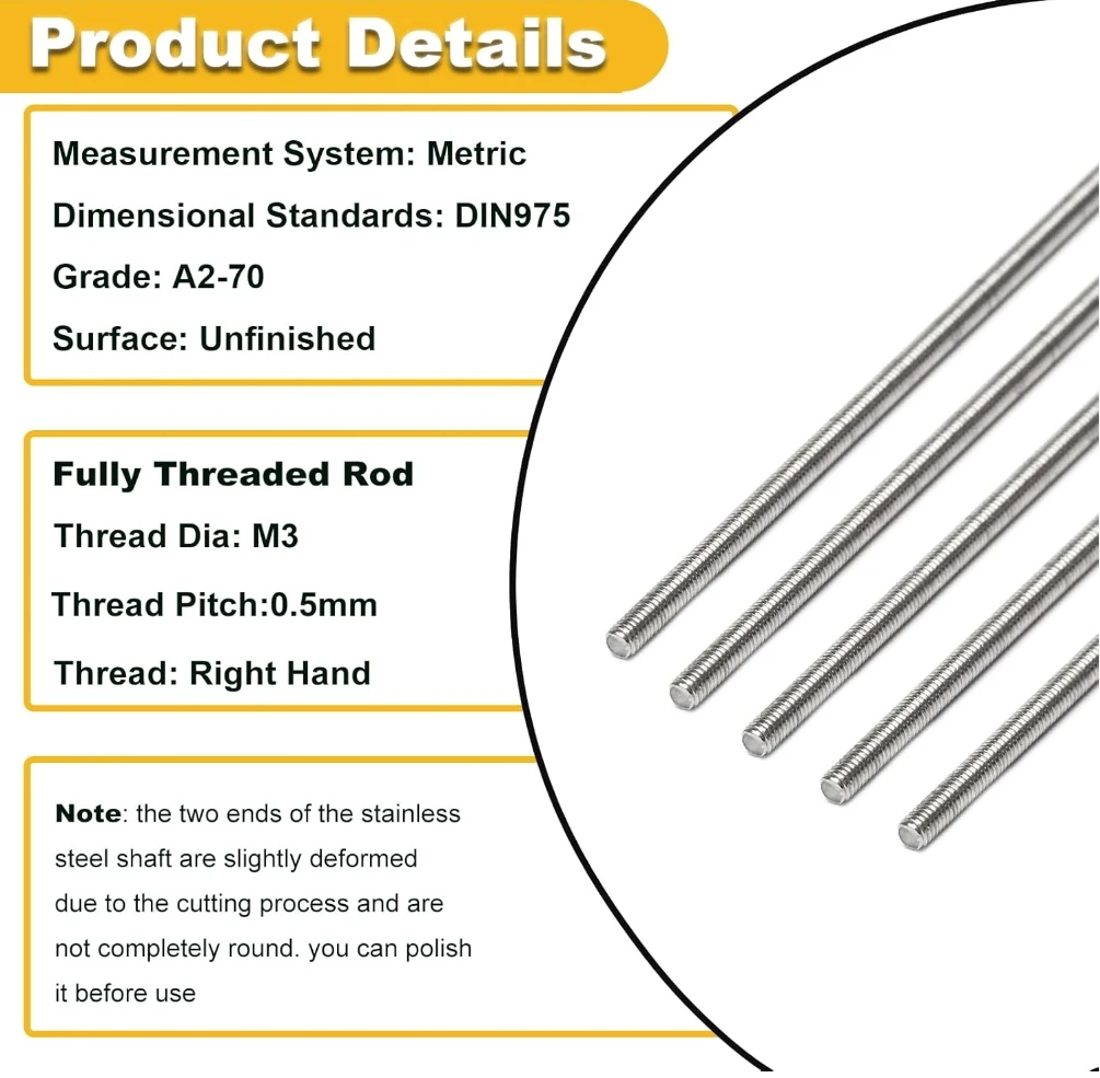 M10 Spindle Custom Double End Full Concrete Formwork 12mm Stainless Steel M25 M24 China Threaded Rod