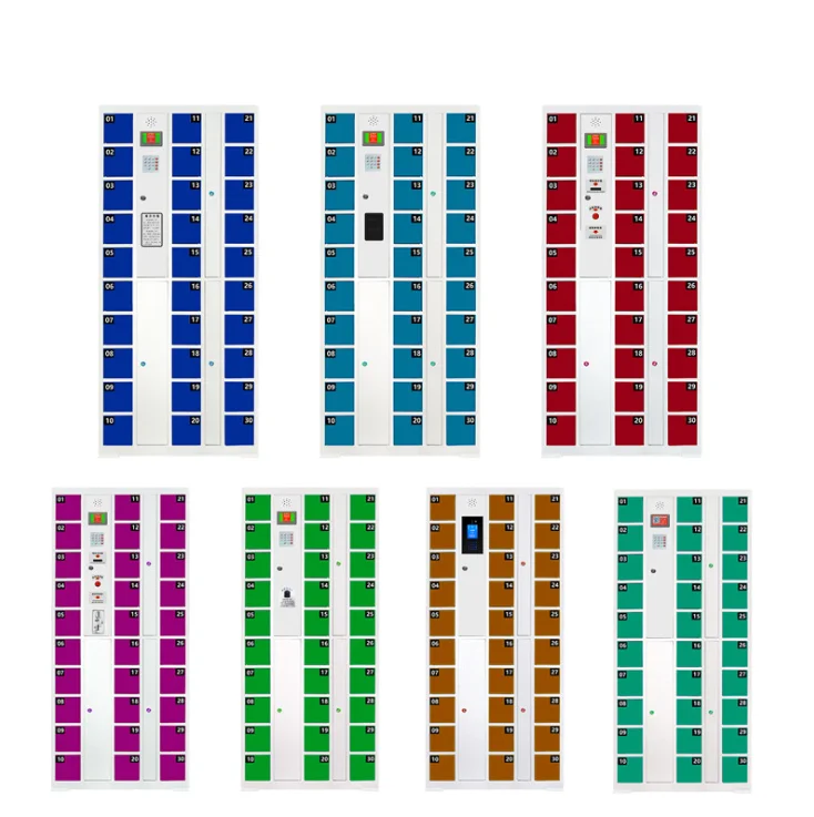 30/40/50/60 doors electronic mobile phone storage locker cabinet metal parcel locker for keys tools mobile phones