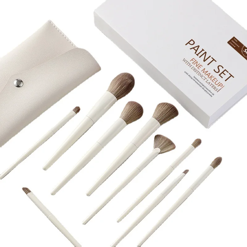 Customization 10 x makeup Soft loose foundation make-up powder blusher eye shadow high gloss brush full set zero series 4